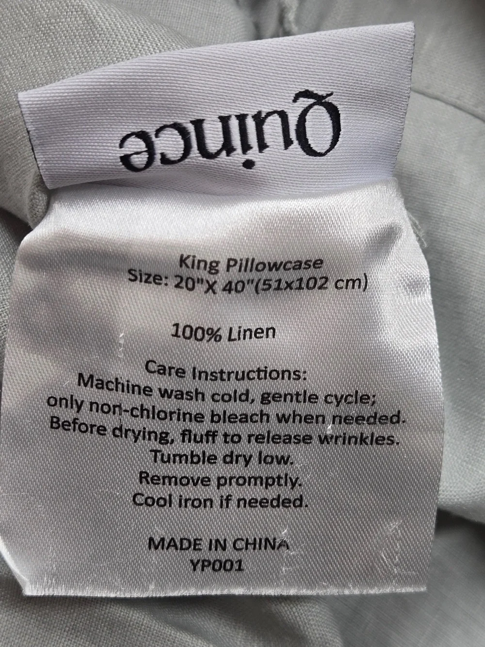 NWT QUINCE European Linen Fitted Sheet Set Cal King Mist 9511